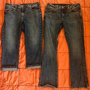 Silver Jeans Bundle Avery jeans and Elyse Capris W33